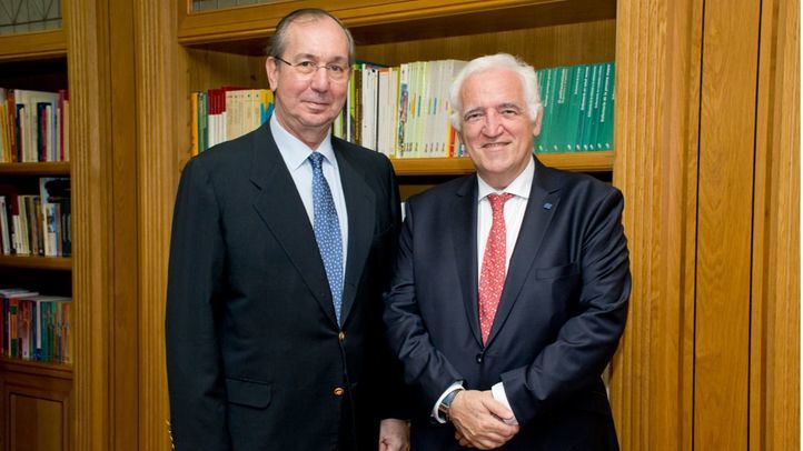 Felipe Calvo y Frédérick Bordry en la Fundación Ramón Areces.