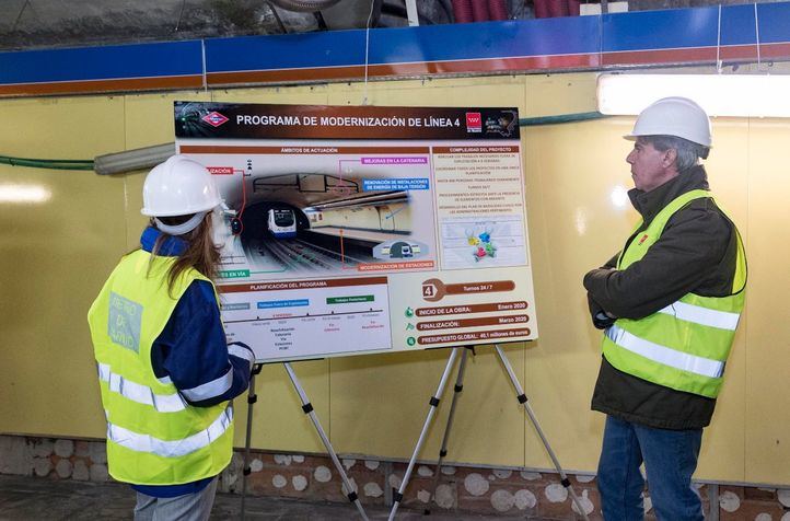 Visita de Garrido a las obras de la Línea 4 de Metro