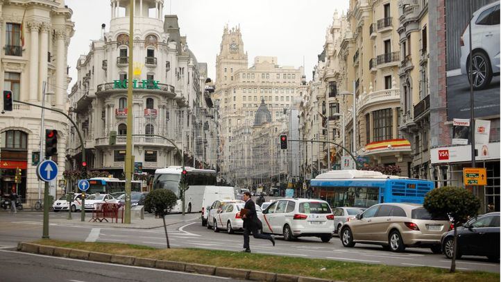 Vehículos en la Gran Vía