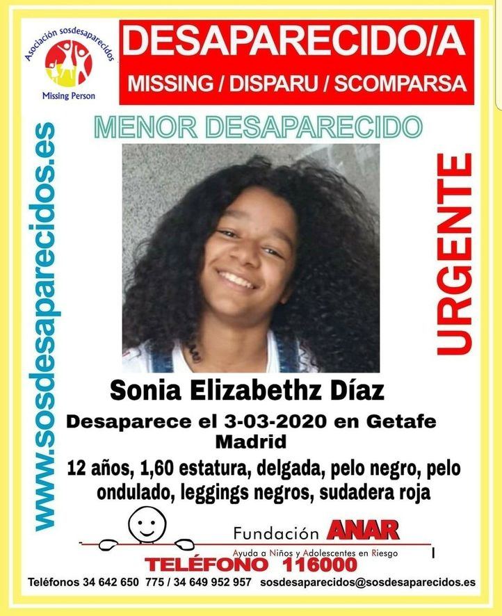 Desaparece una menor de 12 años