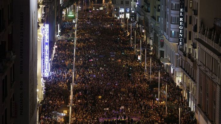 Manifestación del 8-M en 2018.