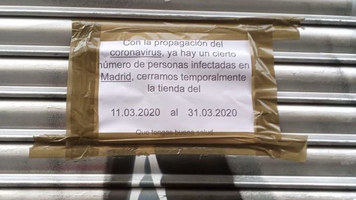 Establecimiento regentado por ciudadanos chinos, cerrado en Acacias por el coronavirus.