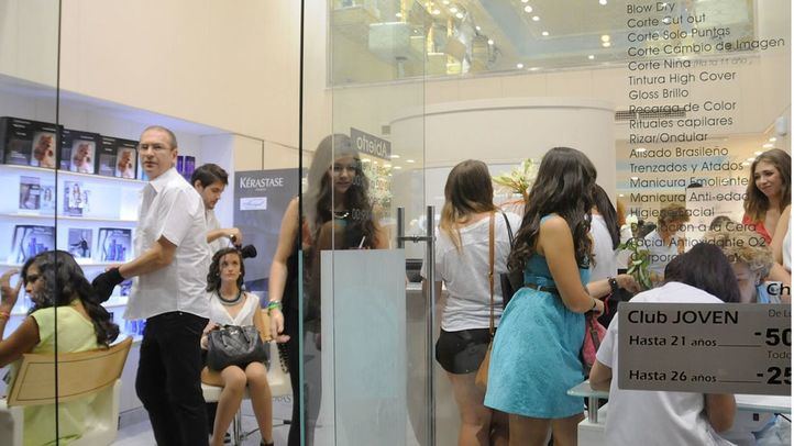 Una peluquería, en una foto de archivo