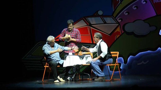 Sinacio, junto a Leo Harlem y Sergio Olalla en el Teatro EDP Gran Vía