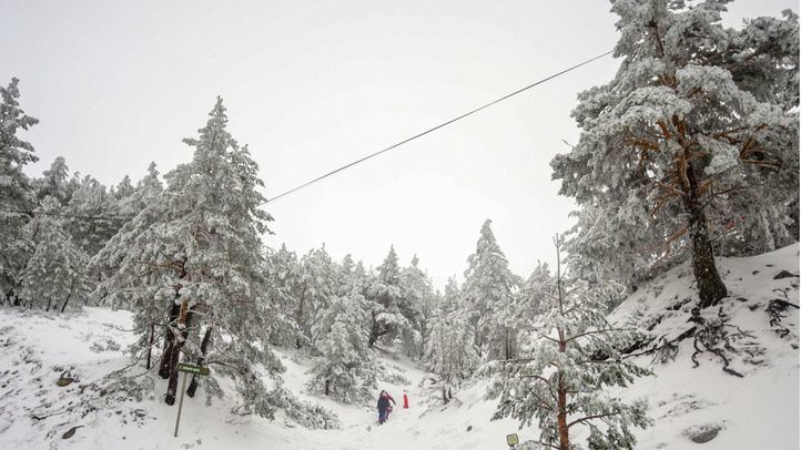 Nevada en el Puerto de Navacerrada.