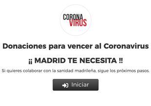 La página web de donaciones de la Comunidad de Madrid alcanza los 10 millones