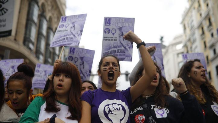 Estudiantes se manifiestan contra el machismo el pasado marzo.