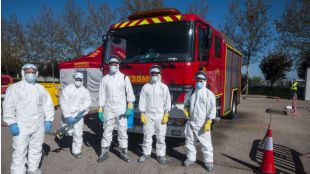 Bomberos crea una base para trabajos de descontaminación en el CIFSE