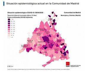 La Comunidad diseña un mapa interactivo de información epidemiológica COVID-19 por municipios
