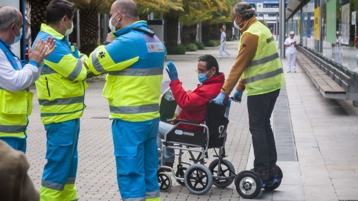 Paciente al que se ha dado el alta en Ifema