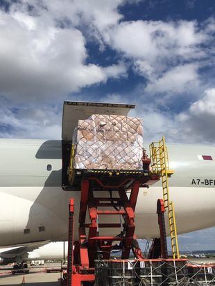 Aterriza en Madrid el cuarto avión con material sanitario comprado por el Gobierno de la Comunidad