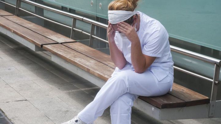 Una sanitaria, en Ifema