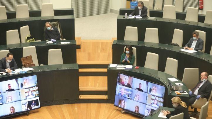 Pleno extraordinario del Ayuntamiento de Madrid para rendir cuentas de la gestión de la crisis del coronavirus.