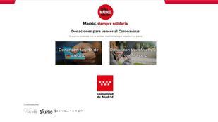 La web de donaciones de la Comunidad alcanza casi 18 millones de euros