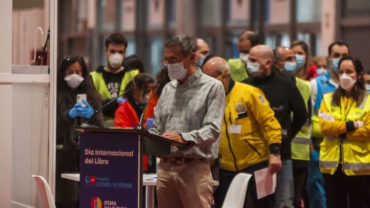 Lectura de 'El Quijote' en el hospital provisional de Ifema.