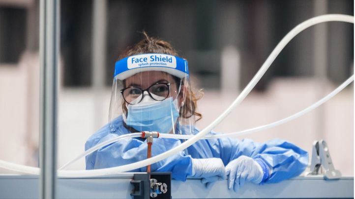 Sanitaria que trabaja en el Hospital de Ifema
