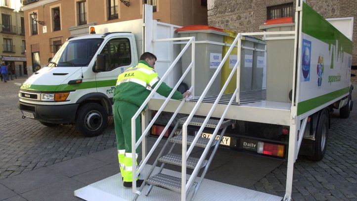 Punto limpio móvil del Ayuntamiento de Madrid.