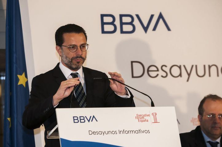 Javier Fernandez-Lasquetty, Consejero de Hacienda de la Comunidad de Madrid, en una conferencia.