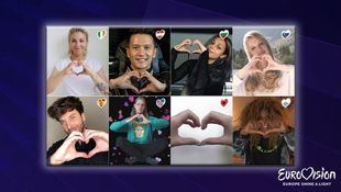 Europa enciende una luz para homenajear al festival de Eurovisión 2020