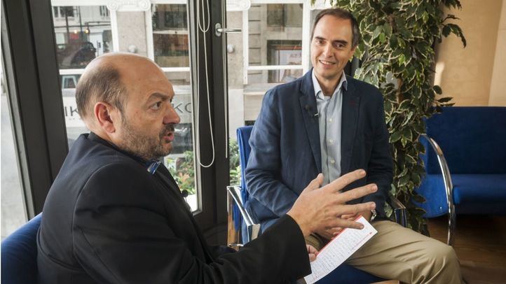 José Antonio Poveda y Constantino Mediavilla en La Terraza de Gran Vía en una foto de archivo.