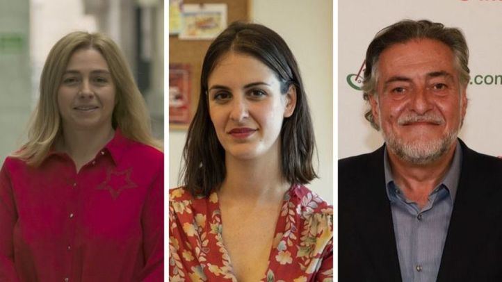 Inmaculada Sanz, Rita Maestre y Pepu Hernández