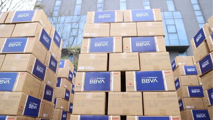 BBVA también ha comprado material sanitario.
