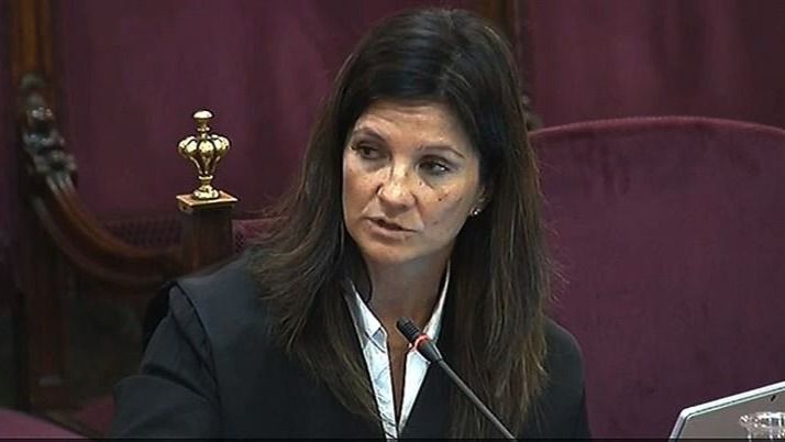 La abogada del Estado Rosa María Seoane durante el juicio al procés en el Supremo.