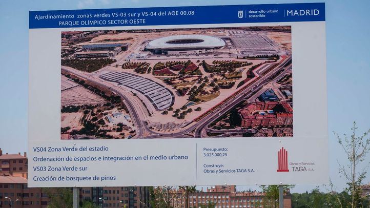 Jardines que rodean el estadio Wanda Metropolitano