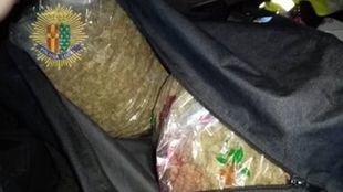 Detenido en Getafe por portar en su coche más de nueve kilos de marihuana
