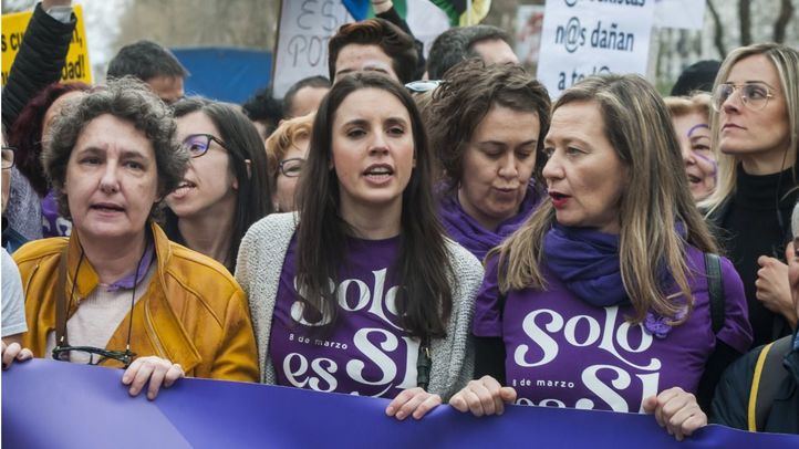 Irene Montero en la manifestación del 8-M