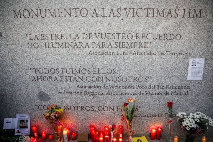 Imagen del monumento en recuerdo a las víctimas del 11M en el Pozo.