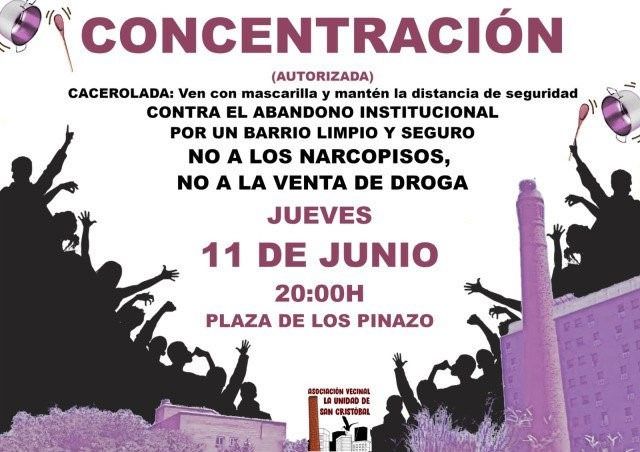 Cacerolada este jueves en San Cristóbal de los Ángeles 'contra la droga y el abandono institucional'