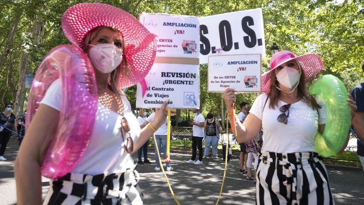 Manifestación de los trabajadores de las agencias de viajes