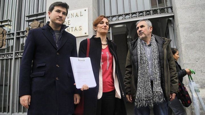 Los diputados de Más Madrid en la Asamblea (de izquierda a derecha): Pablo Gómez Perpinyà, Mónica García y Eduardo Gutiérrez. Imagen de archivo.