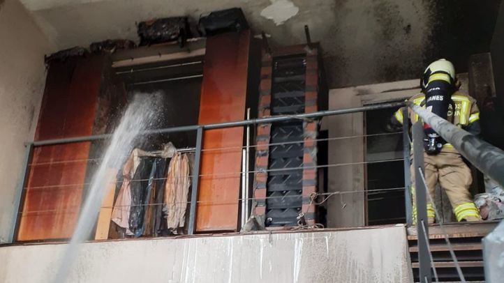 Incendio en una vivienda de Leganés.