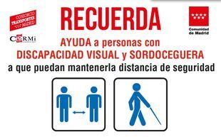 La Comunidad de Madrid lanza una campaña para la movilidad segura de las personas con discapacidad