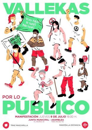 Vallecas se echa a la calle para defender los servicios públicos