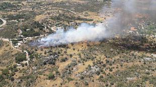 Desalojado un cámping en El Berrueco por un incendio cercano