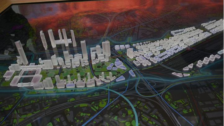 Una de las imágenes de la maqueta definitiva de Madrid Nuevo Norte.