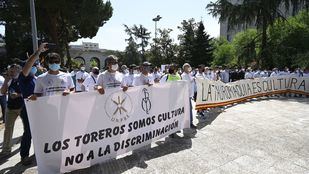 Los profesionales taurinos protestan en el Ministerio de Trabajo por su "discriminación"