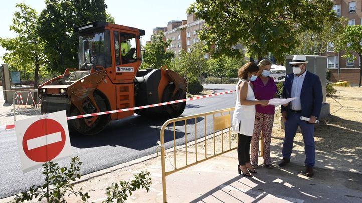 Obras de asfaltado en el Anillo Verde Ciclista.
