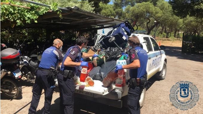 Imagen de la comida requisada en Casa de Campo.