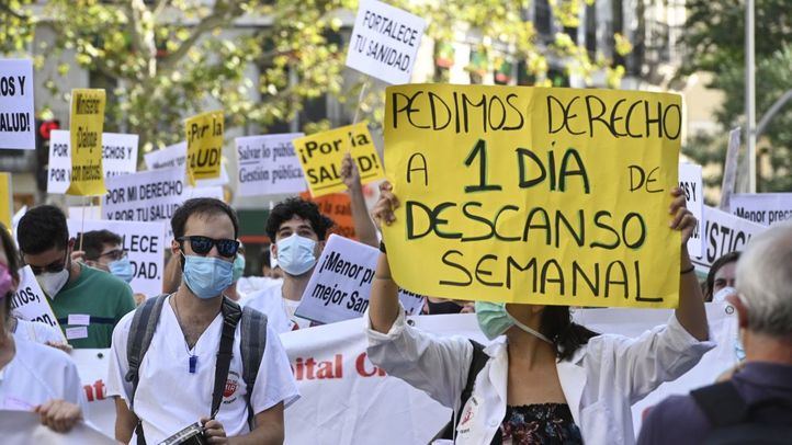 Manifestación en una de las jornadas de huelga de los MIR