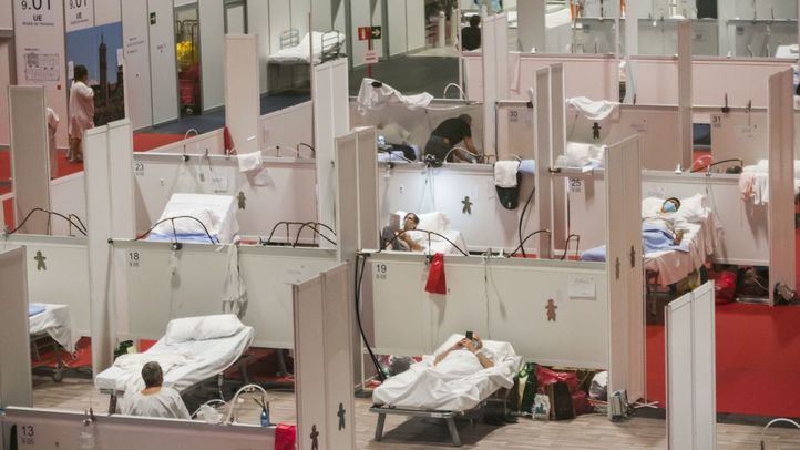 Hospital de Ifema en el momento más duro de la pandemia