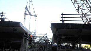 Arranca la demolición del 'scalextric' del Puente de Joaquín Costa