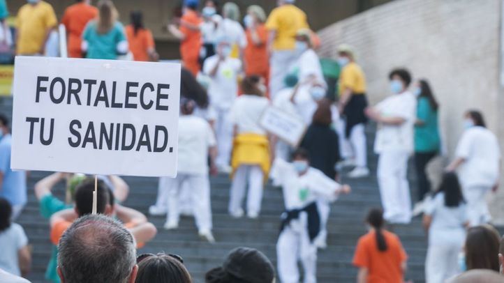 Imagen de archivo de una protesta en el Gregorio Marañón.