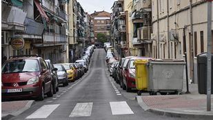 Una calle vacía en Villaverde