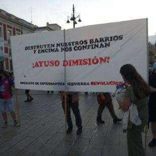 Protestas en Sol por las medidas restrictivas