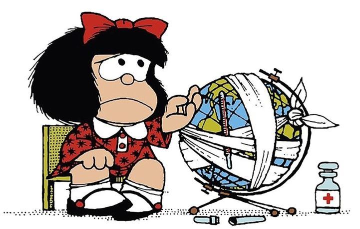Mafalda, el famoso personaje del dibujante Quino