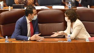 Díaz Ayuso y Aguado, reunidos desde primera hora para abordar la cuestión de las restricciones